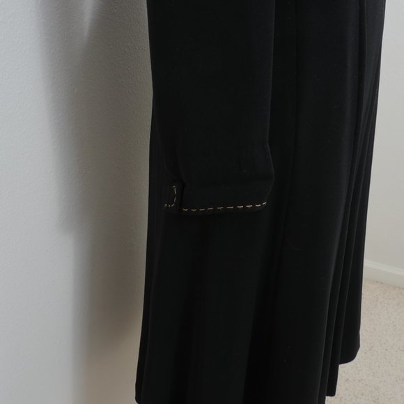 J' story Black Tan Stitching Detail Size 8 Dress - Picture 7 of 11